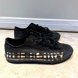 Burberry Larkhall checked canvas low-top trainers